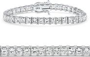 Bliss Diamond 16.30Ct Princess Cut Diamond 7" Tennis Bracelet 14k Gold Lab Grown