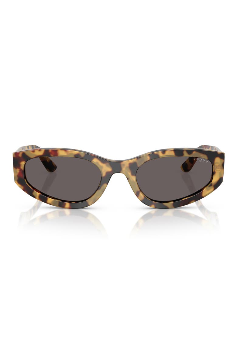 54mm Cat Eye Sunglasses, Main, color, YELLOW TORTOISE