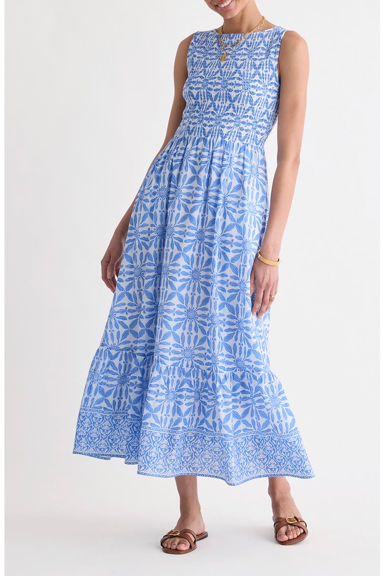 vineyard vines maxi dress Women's Abigail Floral Tie Waist Cotton Voile - Purple with its charming flutter sleeves and midi length Vineyard Vines Dresses | Nwt