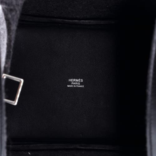 Pre-owned Hermes Hermes Picotin Lock Bag Felt With Leather Pm In Gray