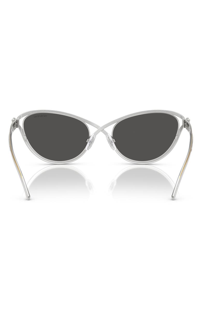 Swarovski 58mm Cat Eye Sunglasses, Alternate, color, Silver