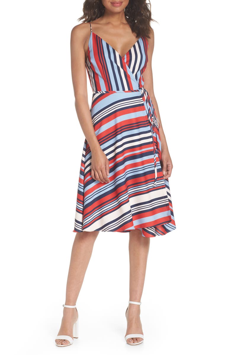 Cooper St Milan Stripe Wrap Dress, Main, color, 