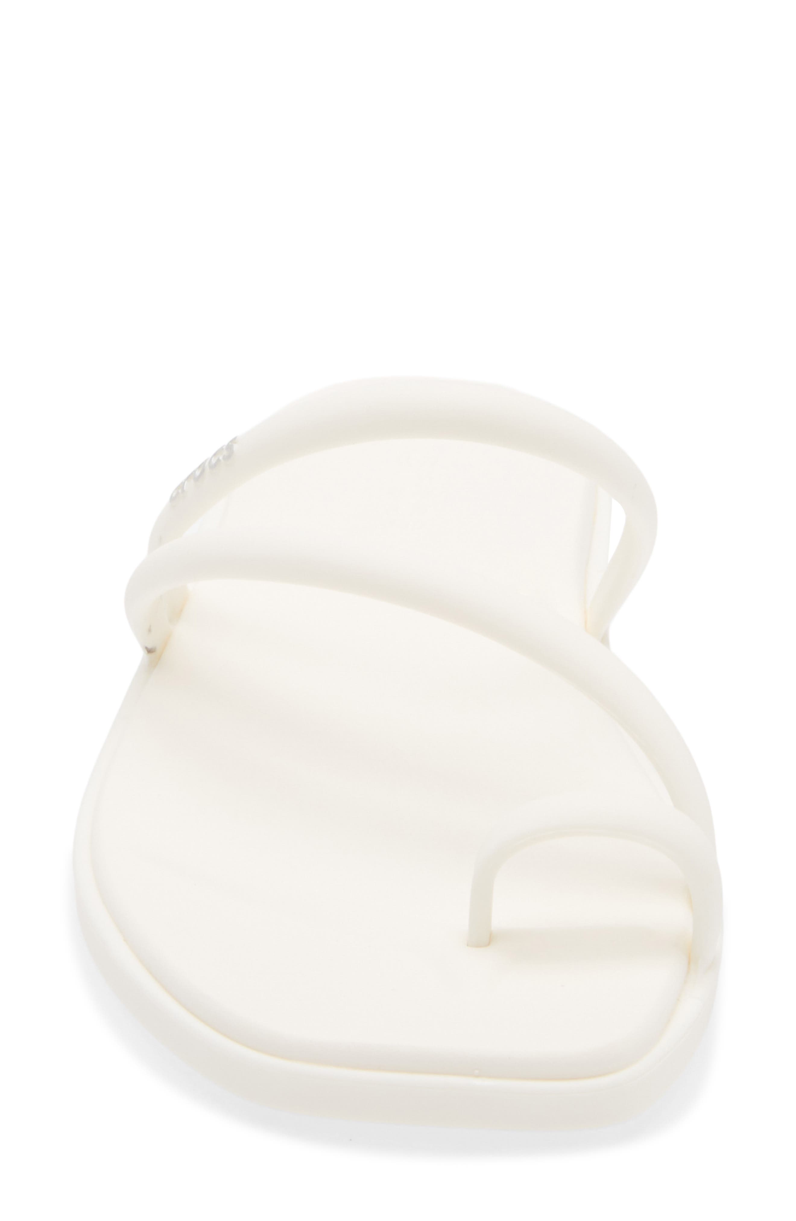 CROCS Miami Toe Loop Sandal, Alternate, color, Chalk