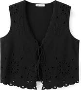 MANGO TEEN <p>Kids' Embroidered Eyelet Vest</p>