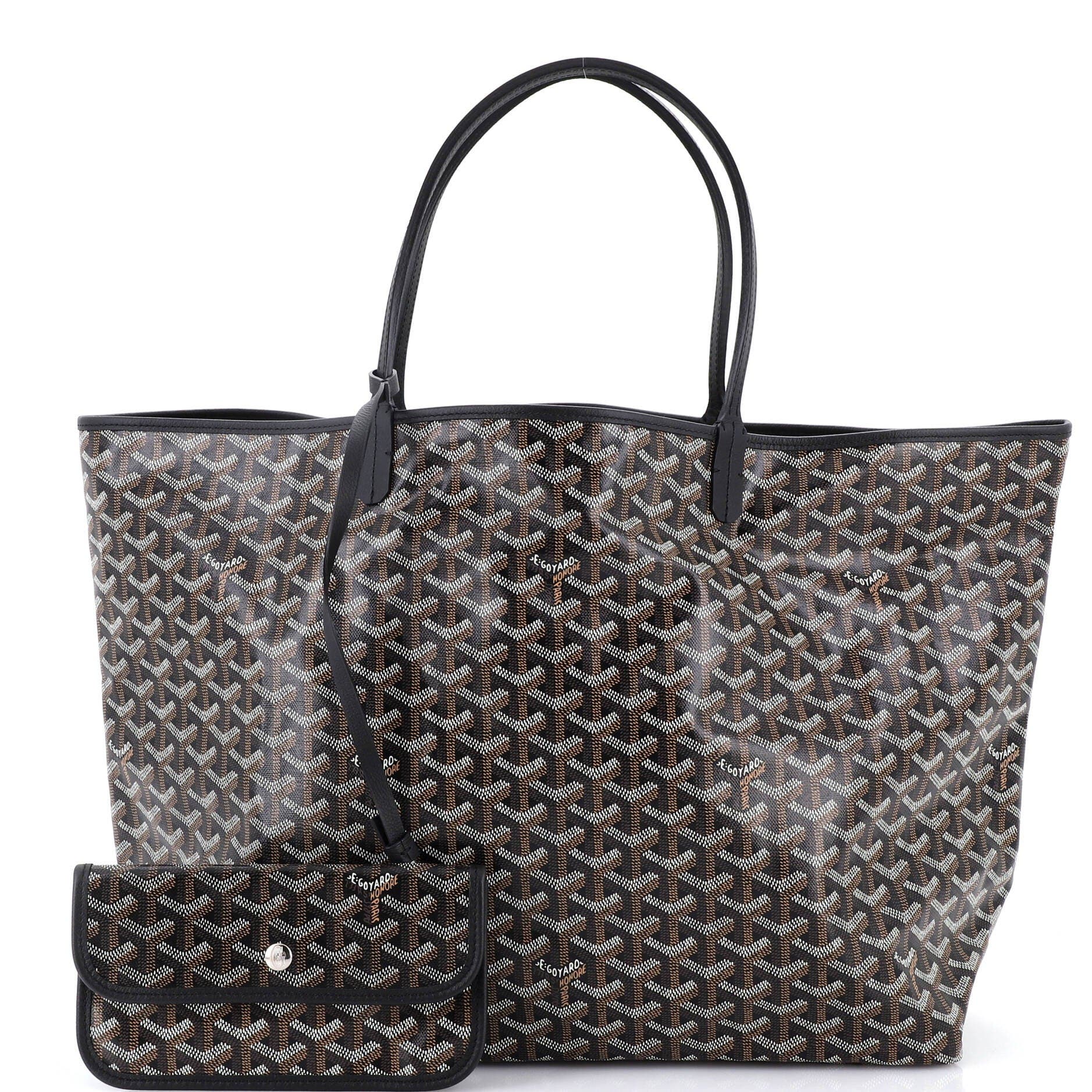 Pre-Owned Goyard Saint Louis Tote Coated Canvas GM, Alternate, color, Black