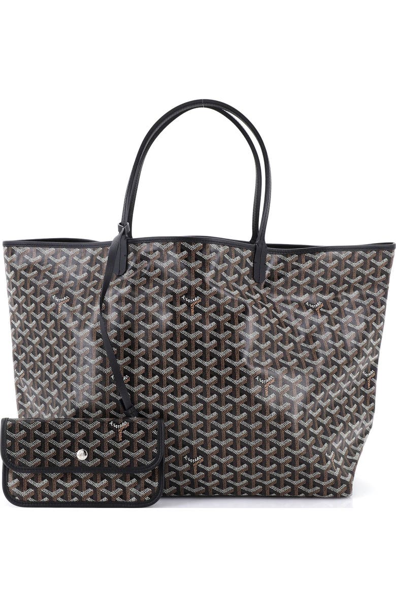Pre-Owned Goyard Saint Louis Tote Coated Canvas GM, Alternate, color, Black
