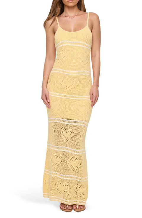 Heart to Heart Cotton Knit Cover-Up Maxi Dress