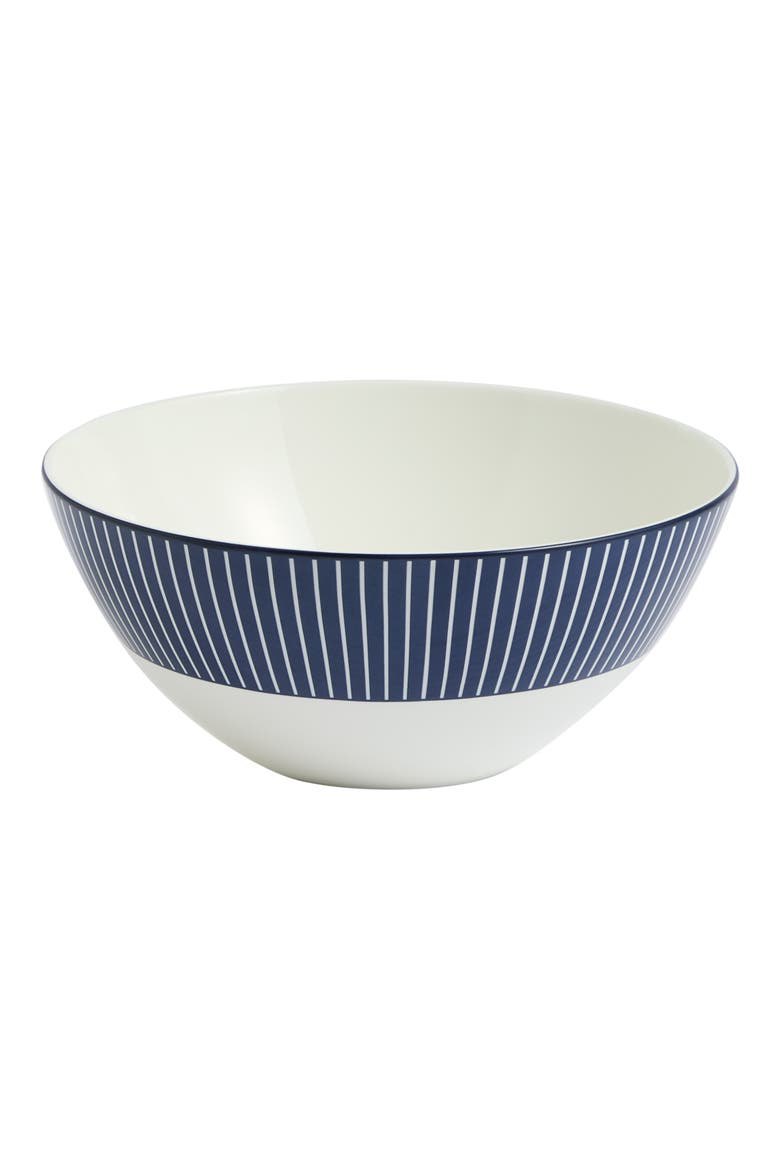 Gio Pinstripe Bone China Cereal Bowl, Main, color, BLUE MULTI