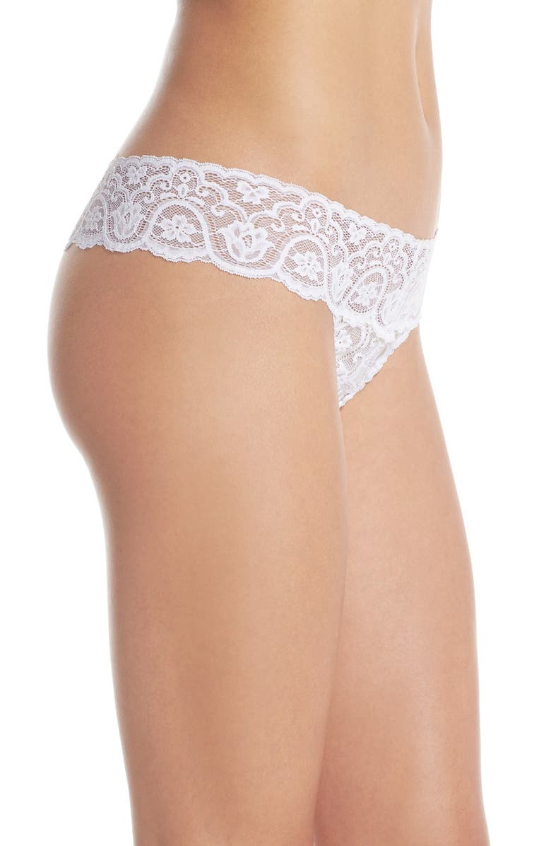 Commando 'Tulip' Lace Thong, Alternate, color, White
