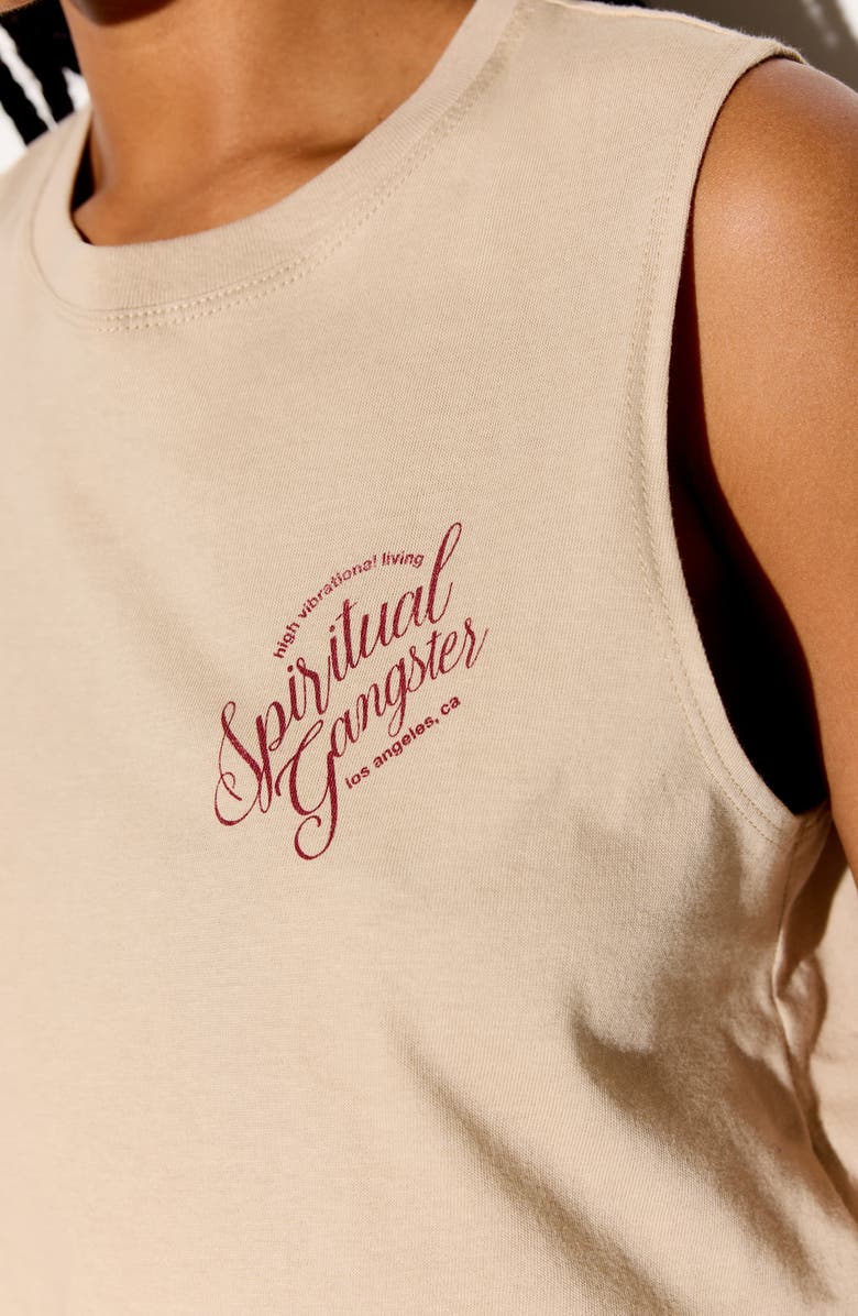 Spiritual Gangster Living Spirit Crop Tank, Alternate, color, Sundial