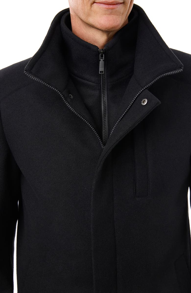 Vince Camuto Water Resistant Jacket with Removable Bib, Alternate, color, Black