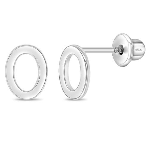 In Season Jewelry Polished Initial Letters Earrings in Letter O at Nordstrom