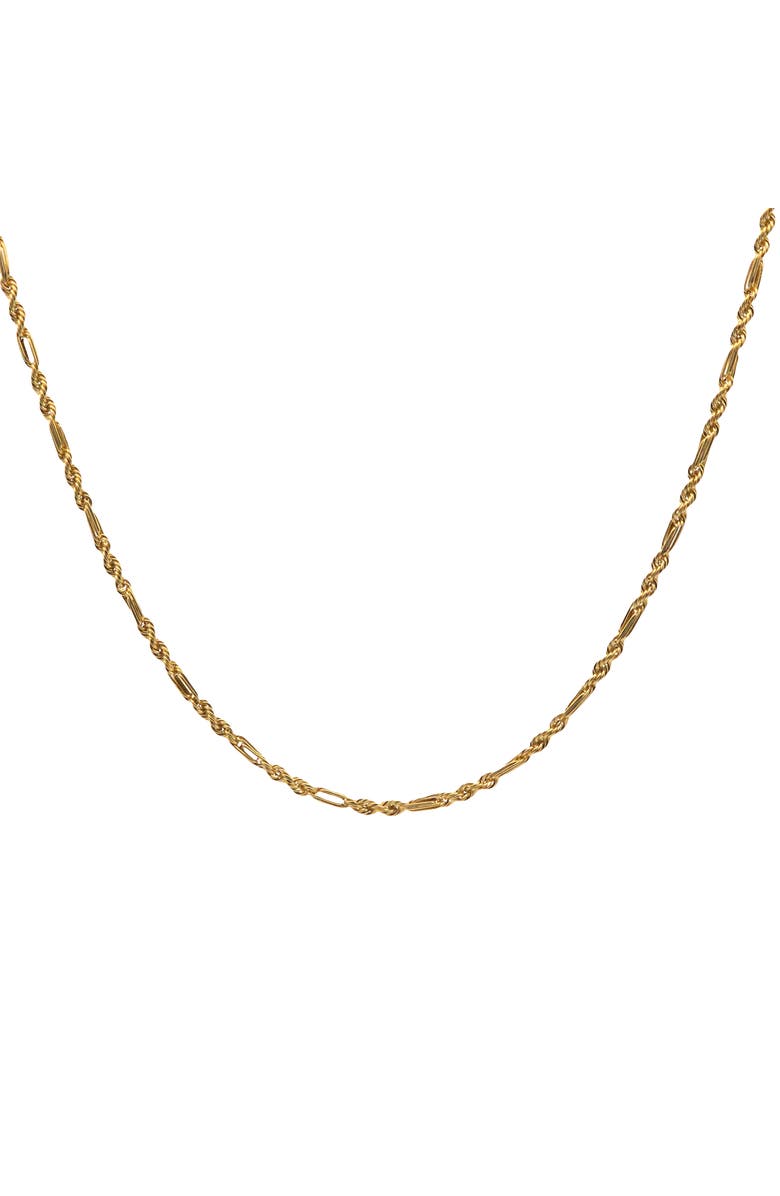 Ancona Jewelry 14K Saguaro Finish Rope 2.5mm 20in Chain Necklace, Alternate, color, Yellow Gold