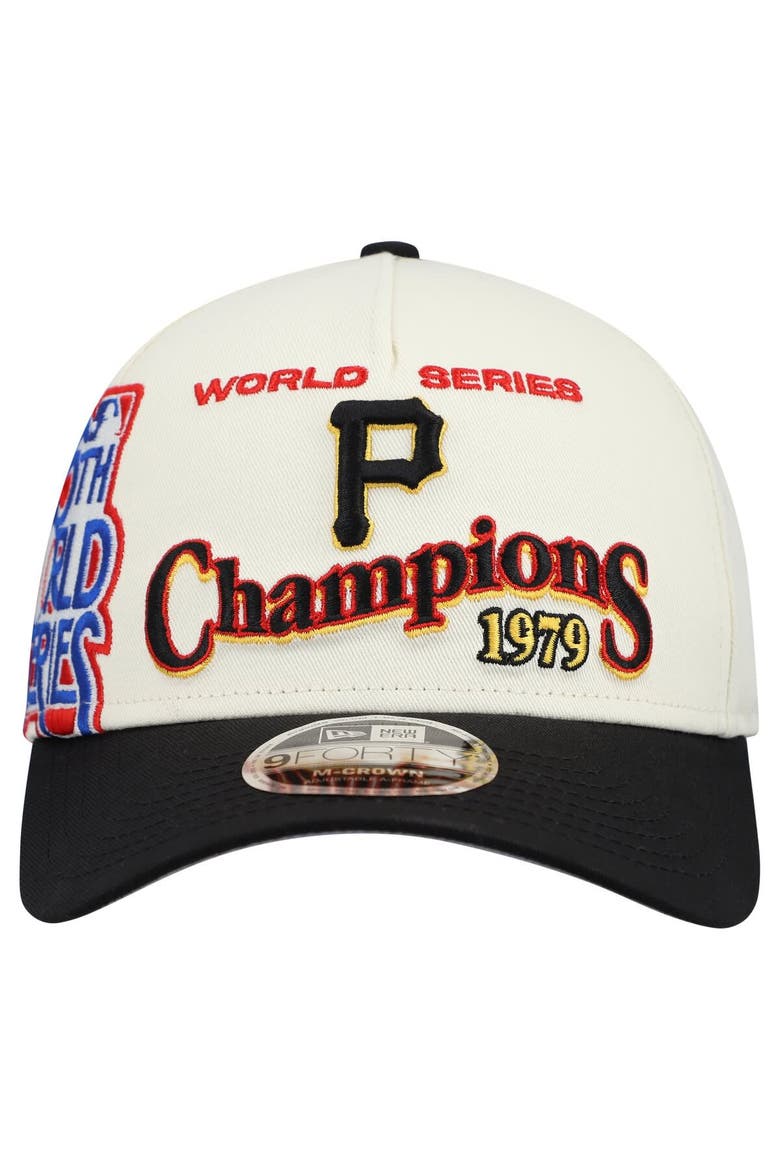 Men's New Era  Cream/Black Pittsburgh Pirates World Series 9FORTY M-Crown Adjustable Hat, Alternate, color, Cream