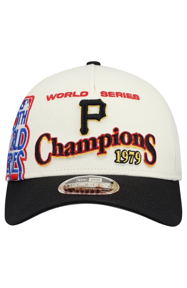 New Era Men's New Era  Cream/Black Pittsburgh Pirates World Series 9FORTY M-Crown Adjustable Hat, Alternate, color, Cream