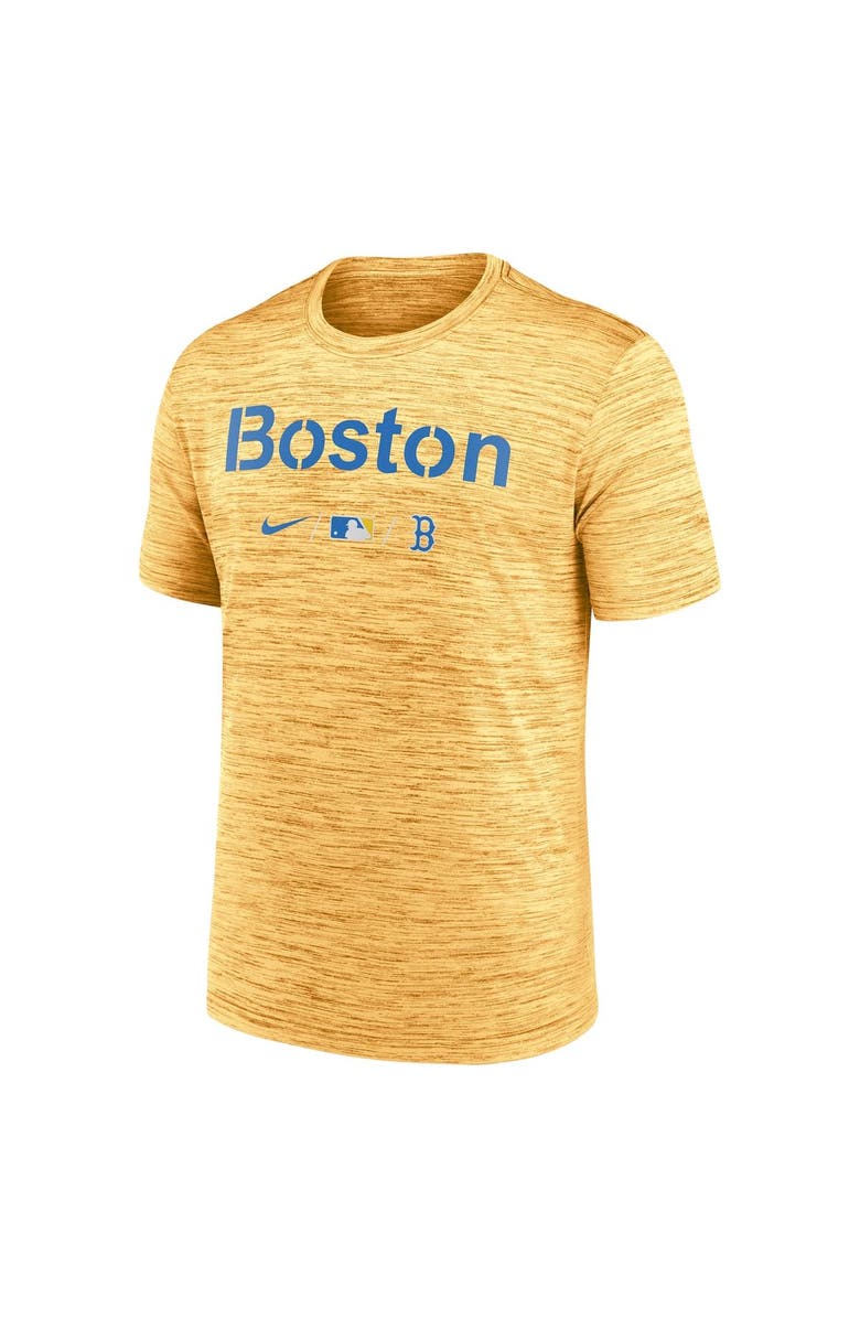 Nike Men's Nike Gold Boston Red Sox Authentic Collection City Connect Velocity Performance T-Shirt, Alternate, color, 