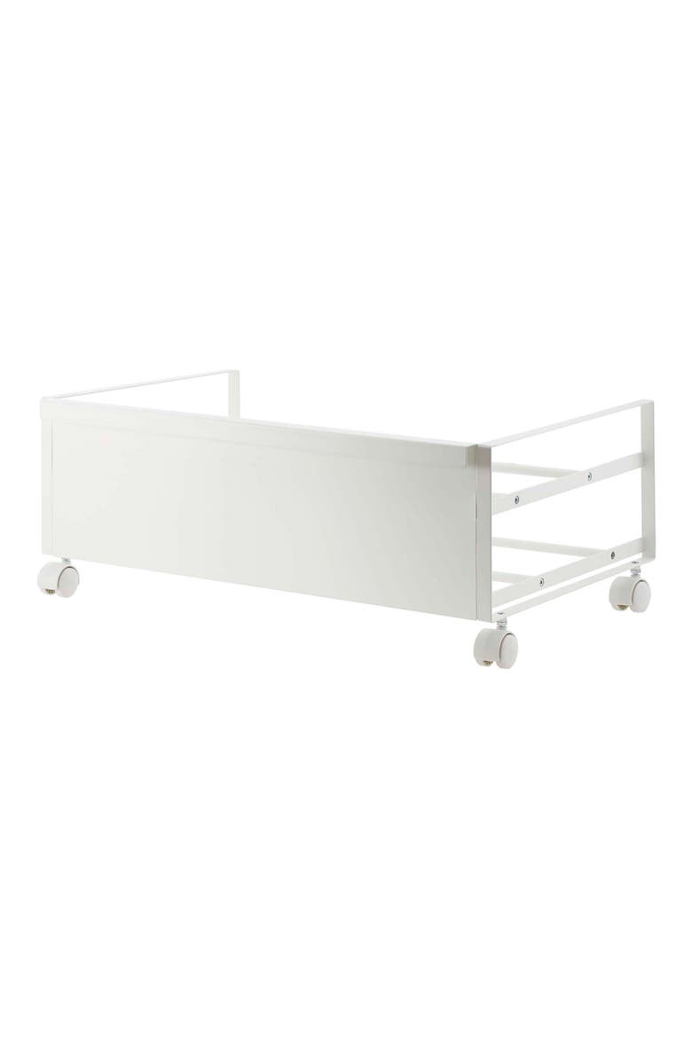 Rolling Shoe Rack, Main, color, WHITE