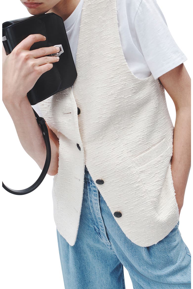 Tweed Vest, Alternate, color, IVORY