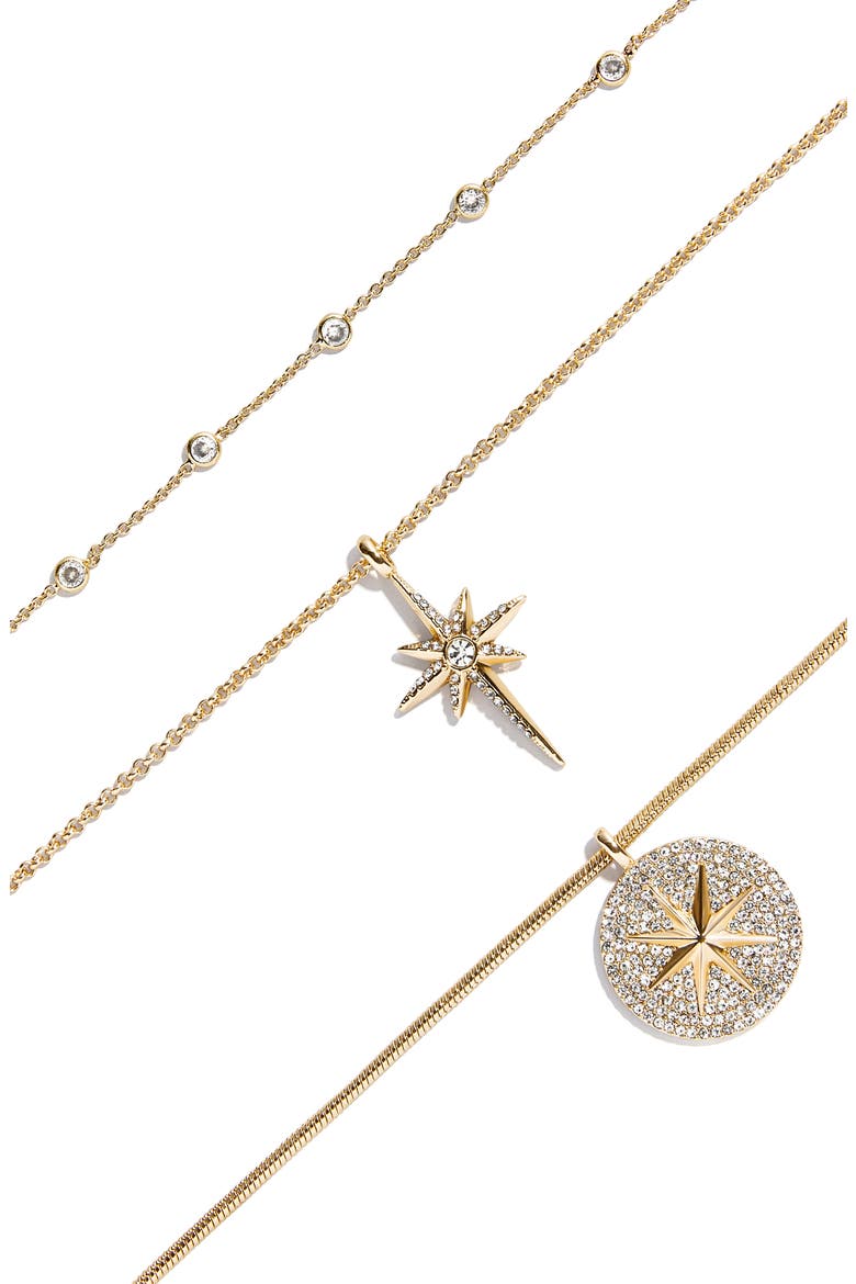 Lyra Celestial Layered Necklace, Alternate, color, CLEAR
