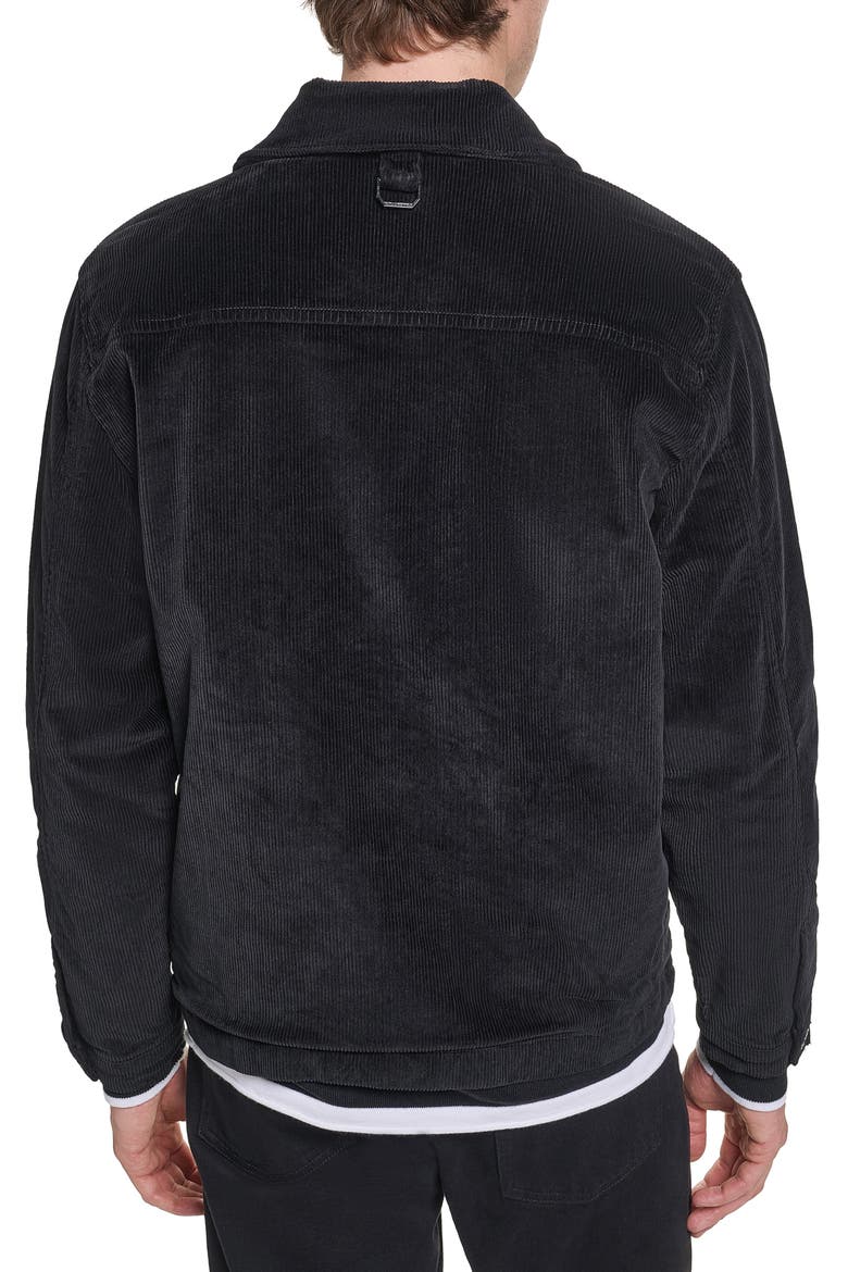 Corduroy Shirt Jacket, Alternate, color, BLACK