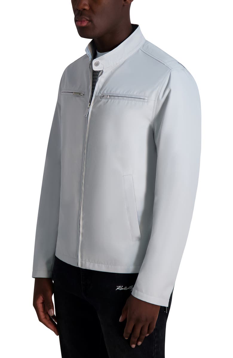 KARL LAGERFELD PARIS Moto Zip Jacket, Alternate, color, 