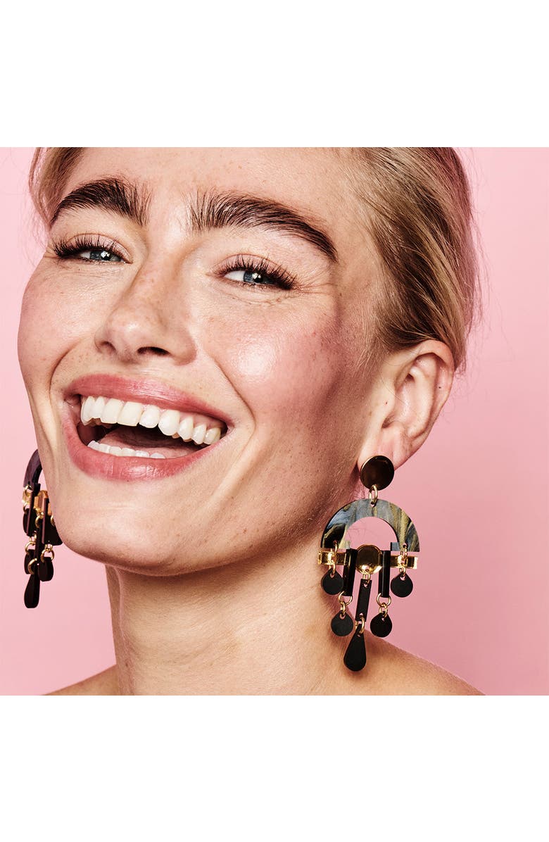 Toolally Fan Chandeliers - Black Swirl & Gold, Alternate, color, Black Swirl & Gold