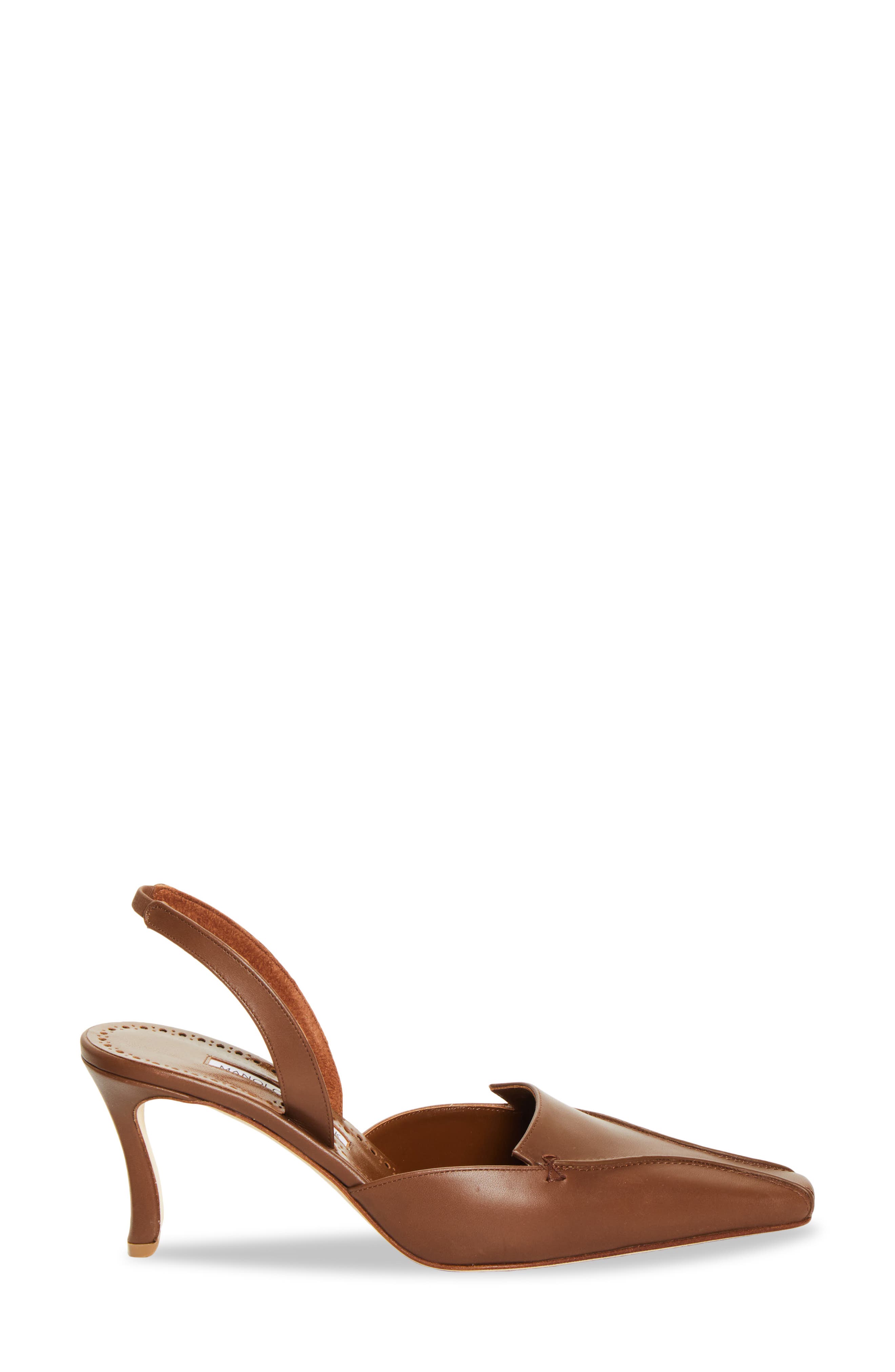 Cleosli Pointed Toe Slingback Pump, Alternate, color, BROWN