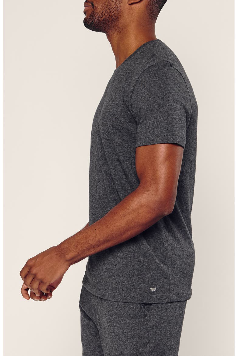 Crewneck Pima Cotton Short Sleeve Pajama T-Shirt, Alternate, color, GREY