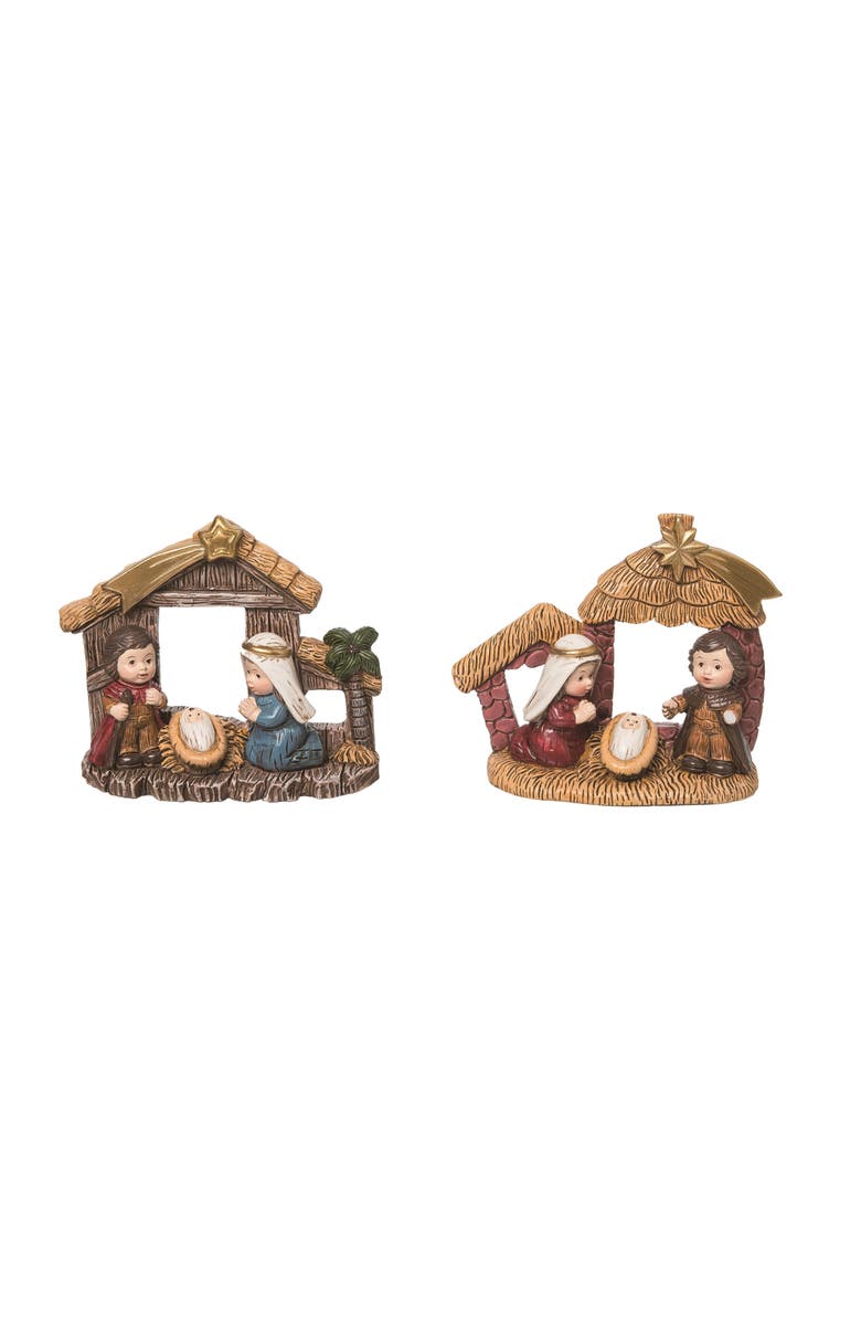Transpac Christmas Holiday Nativity Polyresin Tabletop Figurines Set, Main, color,