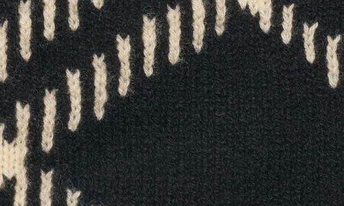 Burberry Check Cashmere Blend Beanie In Black