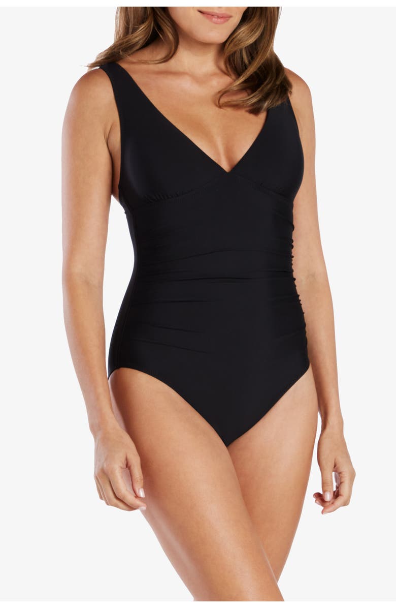 HELEN JON Olivia One-Piece, Alternate, color, Black