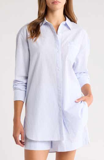 Nordstrom Oversize Stripe Cotton Short Pajamas