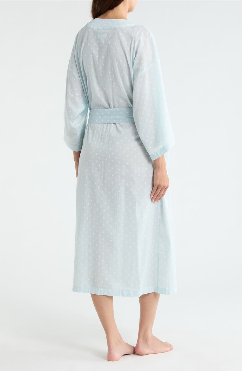 Nordstrom Peached Cotton Lawn Robe, Alternate, color, Blue- Ivory Woodblock Fleur