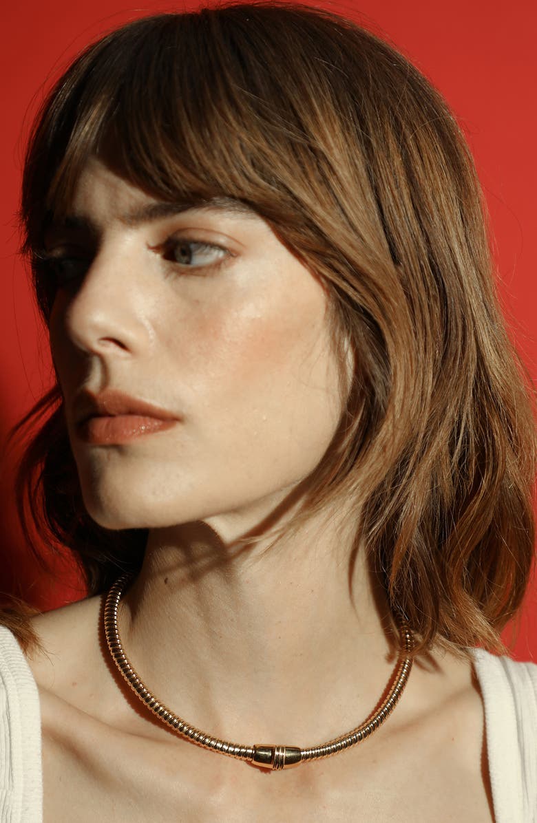 IVI Los Angeles Slim Gaia Necklace, Alternate, color, Yellow Gold