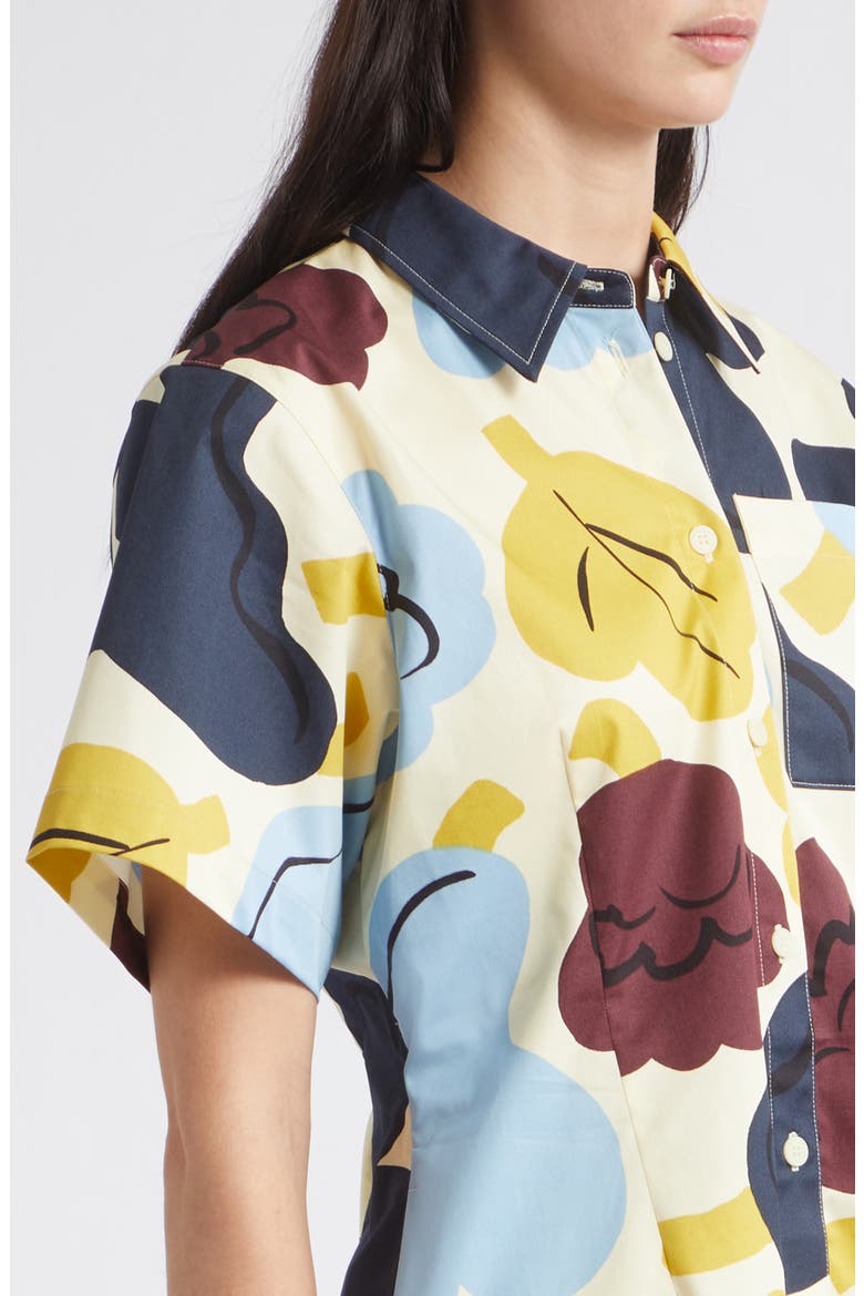 Seikkailu Print Shirtdress, Alternate, color, YELLOW BLUE DK BLUE