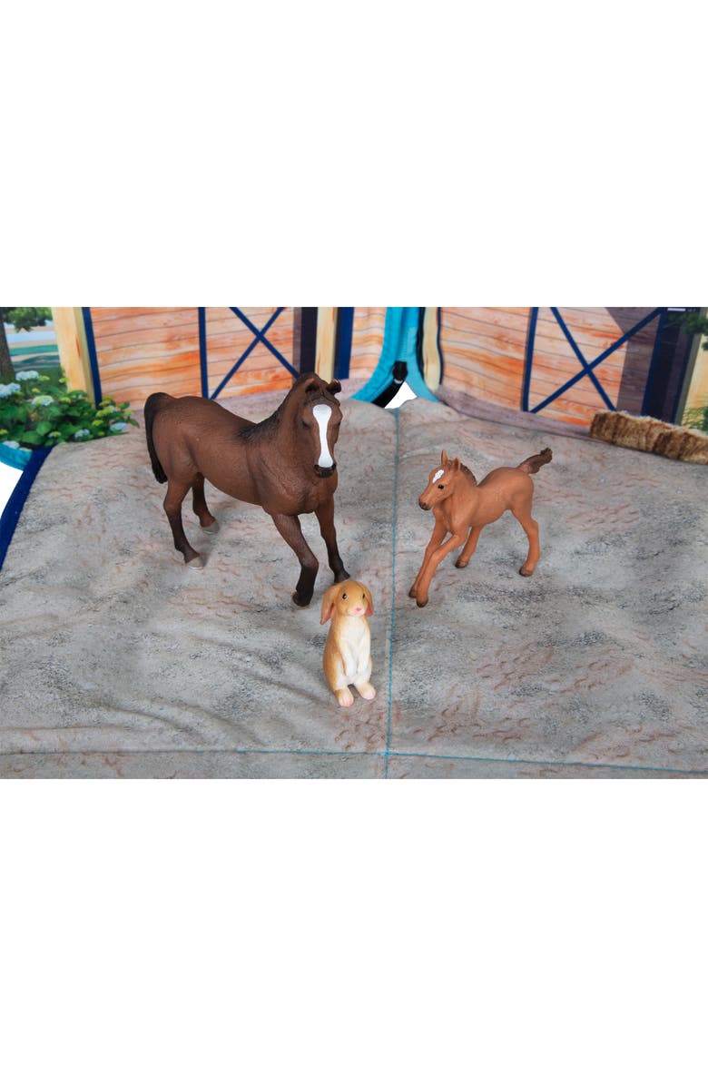 MOJO 3D Horse Stable Backpack & Figurines Playset, Alternate, color, 