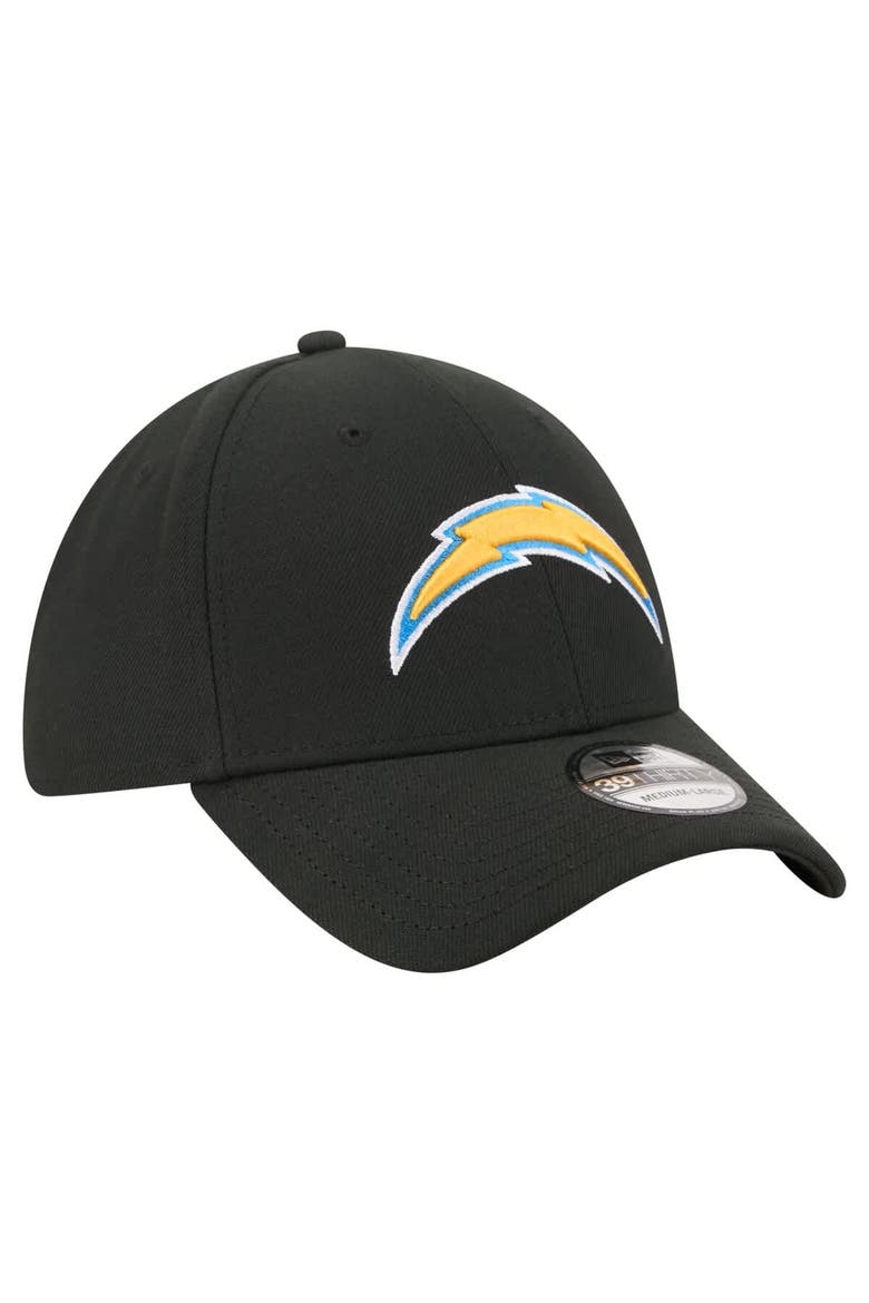 Men's New Era  Black Los Angeles Chargers Core Team 39THIRTY Flex Hat, Alternate, color, Black