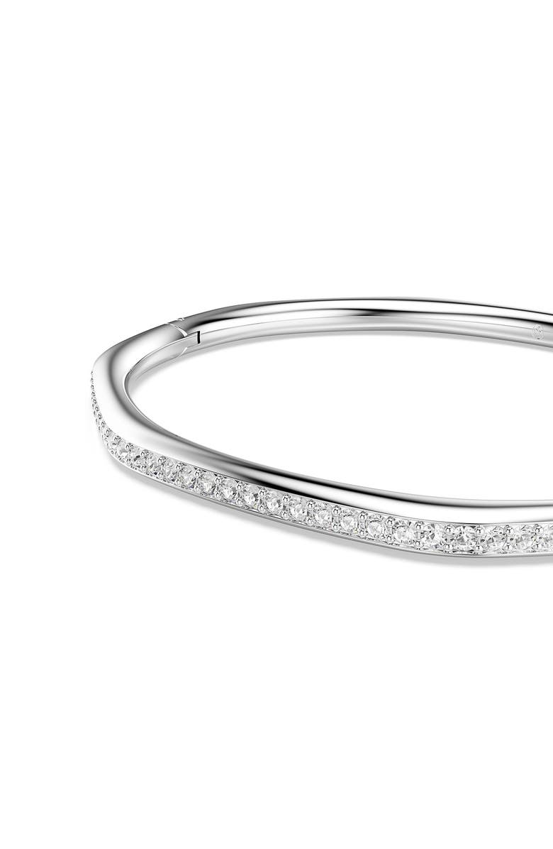 Swarovski Dextera Crystal Bangle, Alternate, color, Rhodium