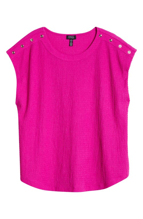 Jones New York Button Accent Cap Sleeve Top