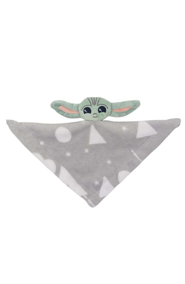 Lambs & Ivy Star Wars Baby Yoda/The Child Swaddle Blanket & Lovey Gift Set, Alternate, color, White