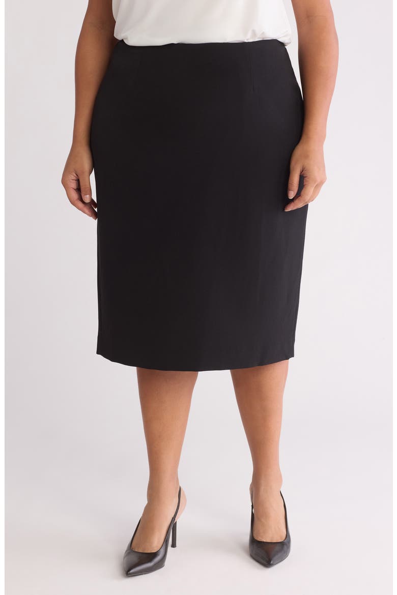 Classic Below Knee Skirt, Main, color, BLACK