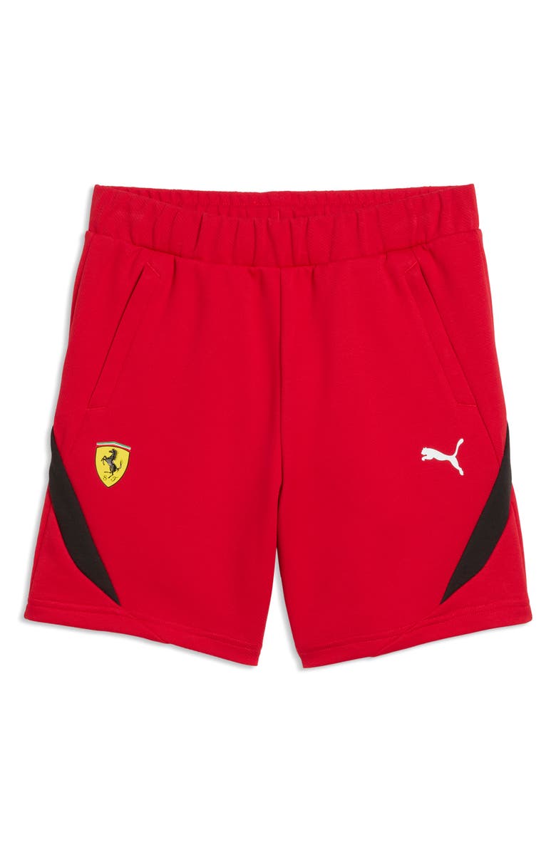PUMA Kids' Scuderia Ferrari Sweat Shorts, Main, color, Rosso Corsa