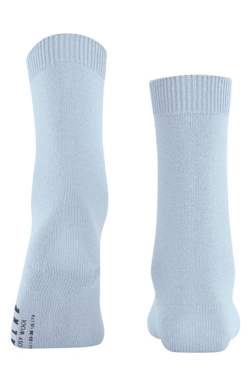 Falke Cosy Wool Blend Crew Socks In Blue