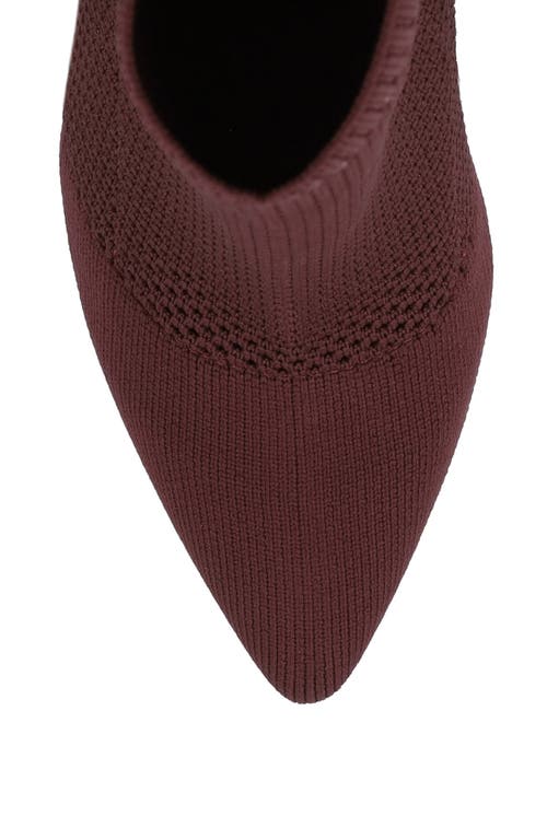 Mia Pamilla Knit Bootie In Burgundy