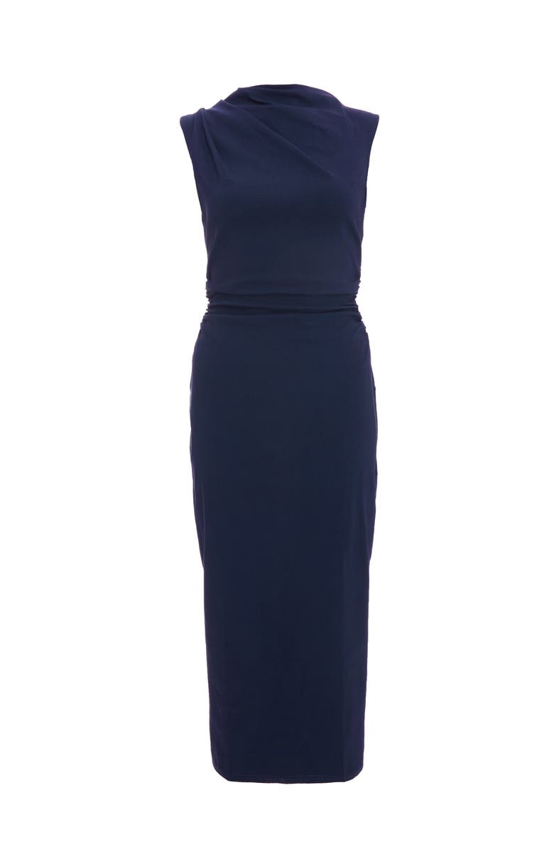 QUIZ Bengaline High Neck Midi Dress, Alternate, color,