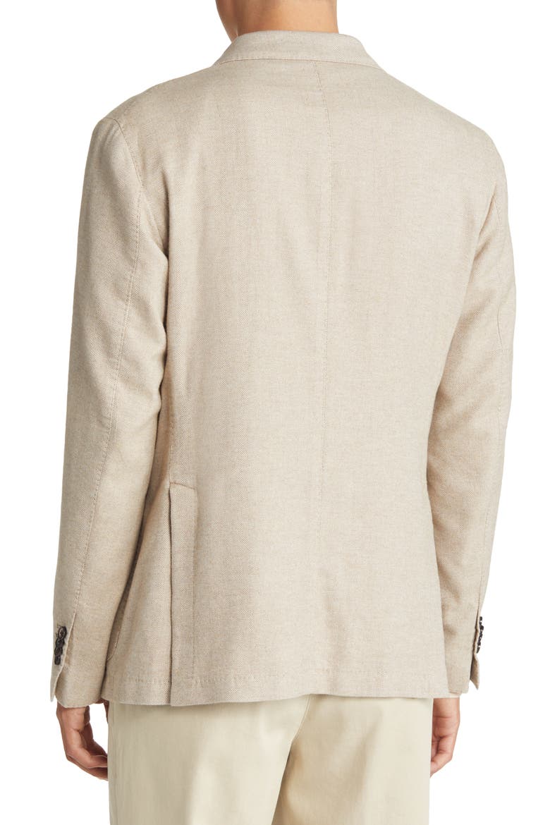 Cotton Herringbone Sport Coat, Alternate, color, NATURAL