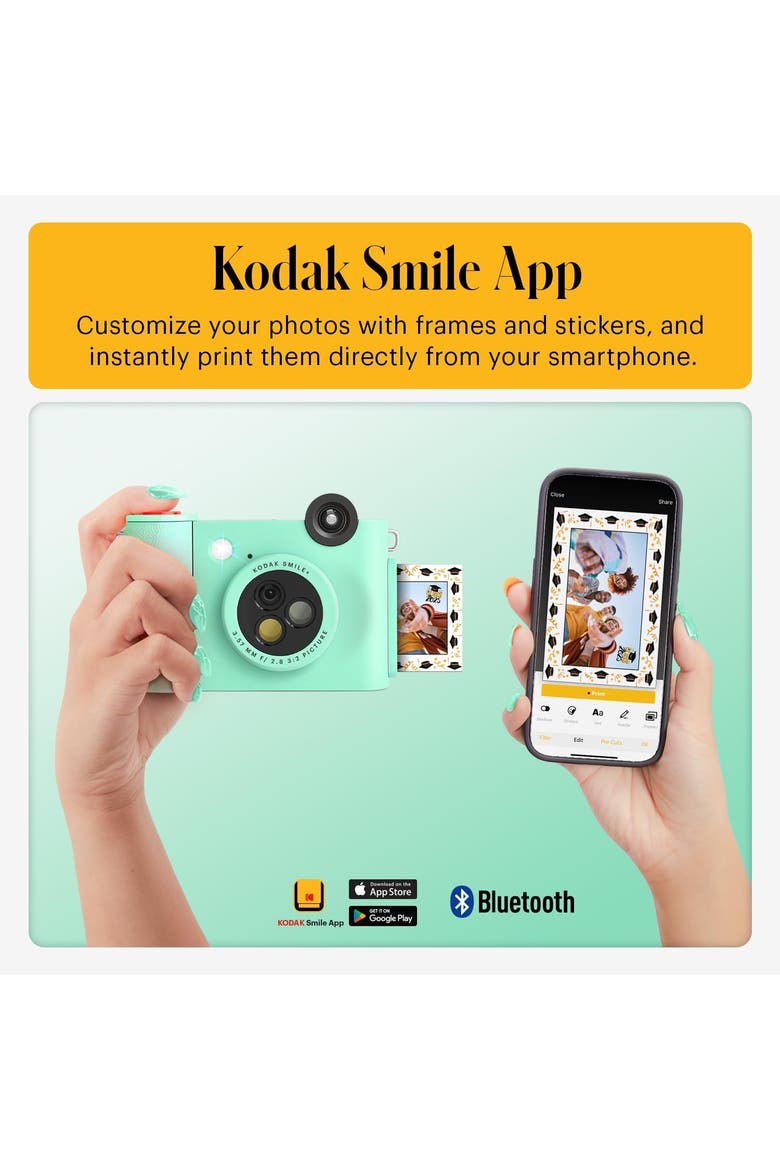 Smile+ 2-in-1 Instant Camera Gift Bundle, Alternate, color, Green