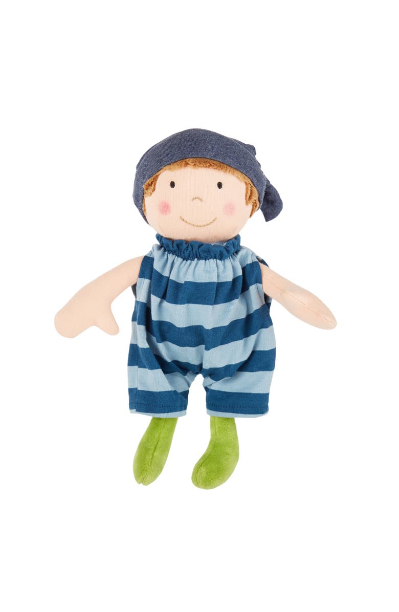 sigikid Plush Doll with Blue Outfit, Main, color, Multicolored
