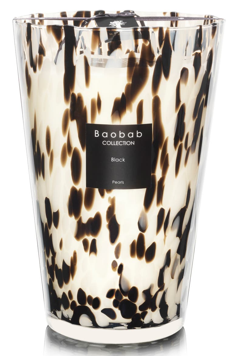 Black Pearls Candle, Main, color, BLACK/ WHITE