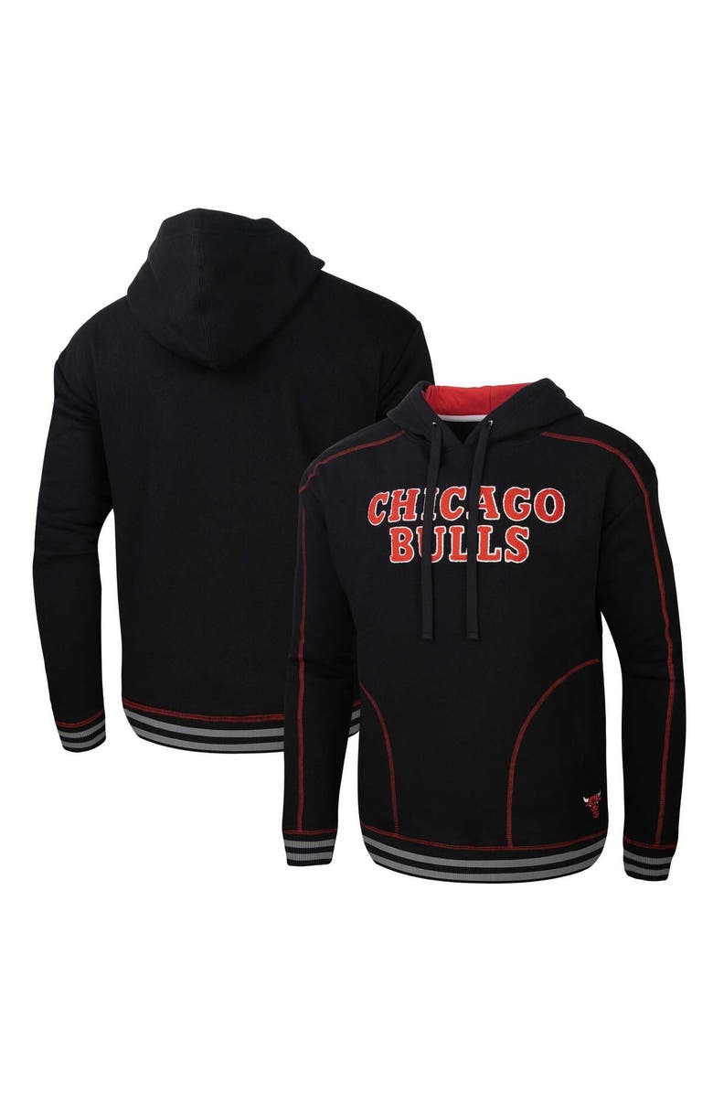 Stadium Essentials Men's Stadium Essentials Black Chicago Bulls Baseline Pullover Hoodie, Main, color, Black
